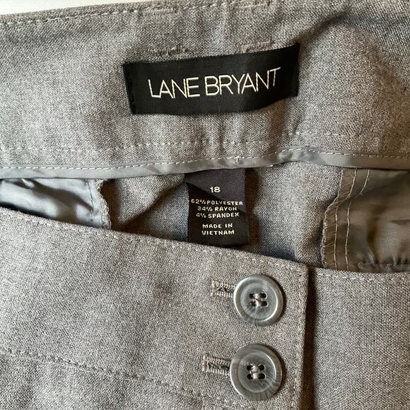 Lane Bryant Women Formal Straight Leg Pants size 18, Gray - Picture 8 of 11
